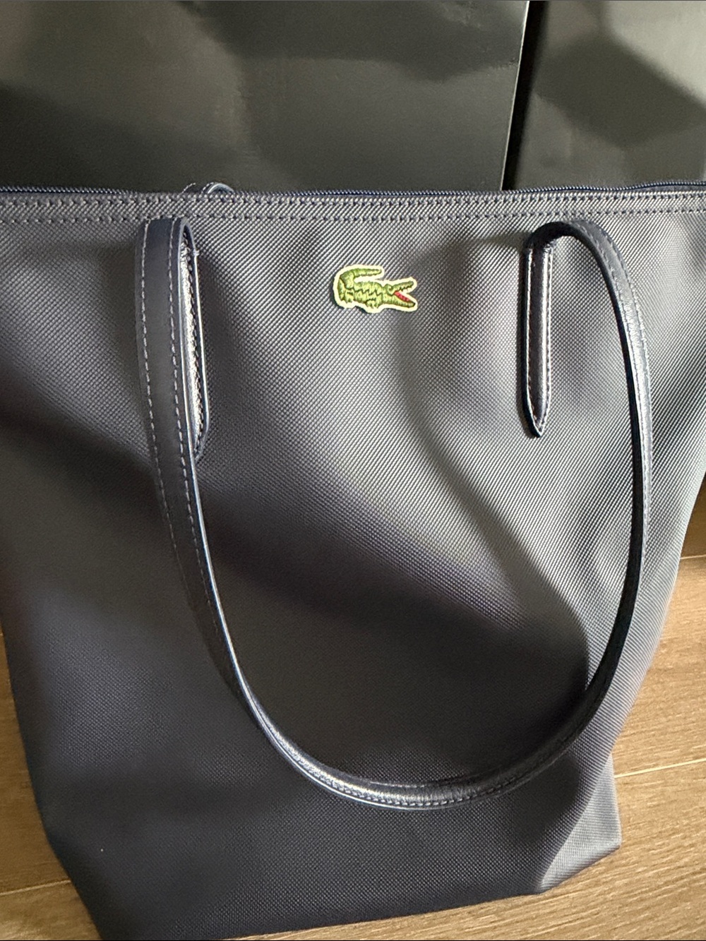 Lacoste Navy Blue Logo Tote Bag - Picture 2 of 7